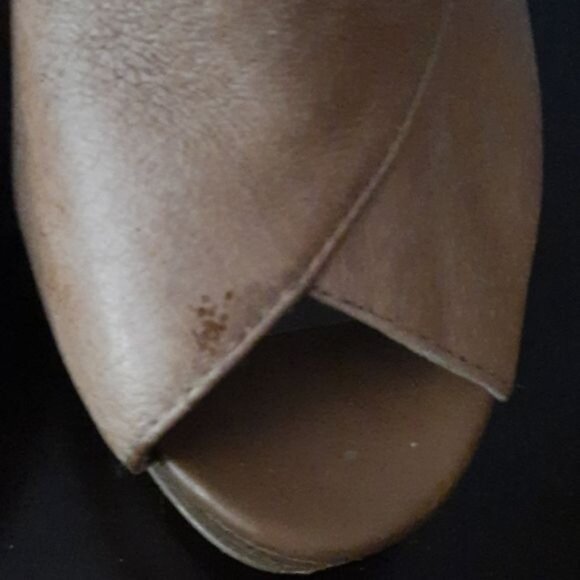 Steve Madden Tan Giaa Open Toe Platform Shoe Sling Back Sandals  Size 8 - Picture 2 of 11